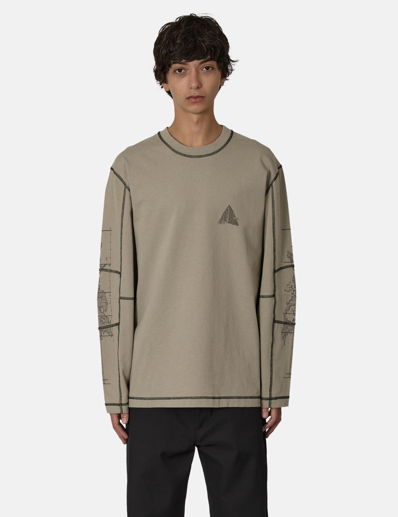 ROA Neolith Stitch Organic Long Sleeve T-Shirt - Pale Green