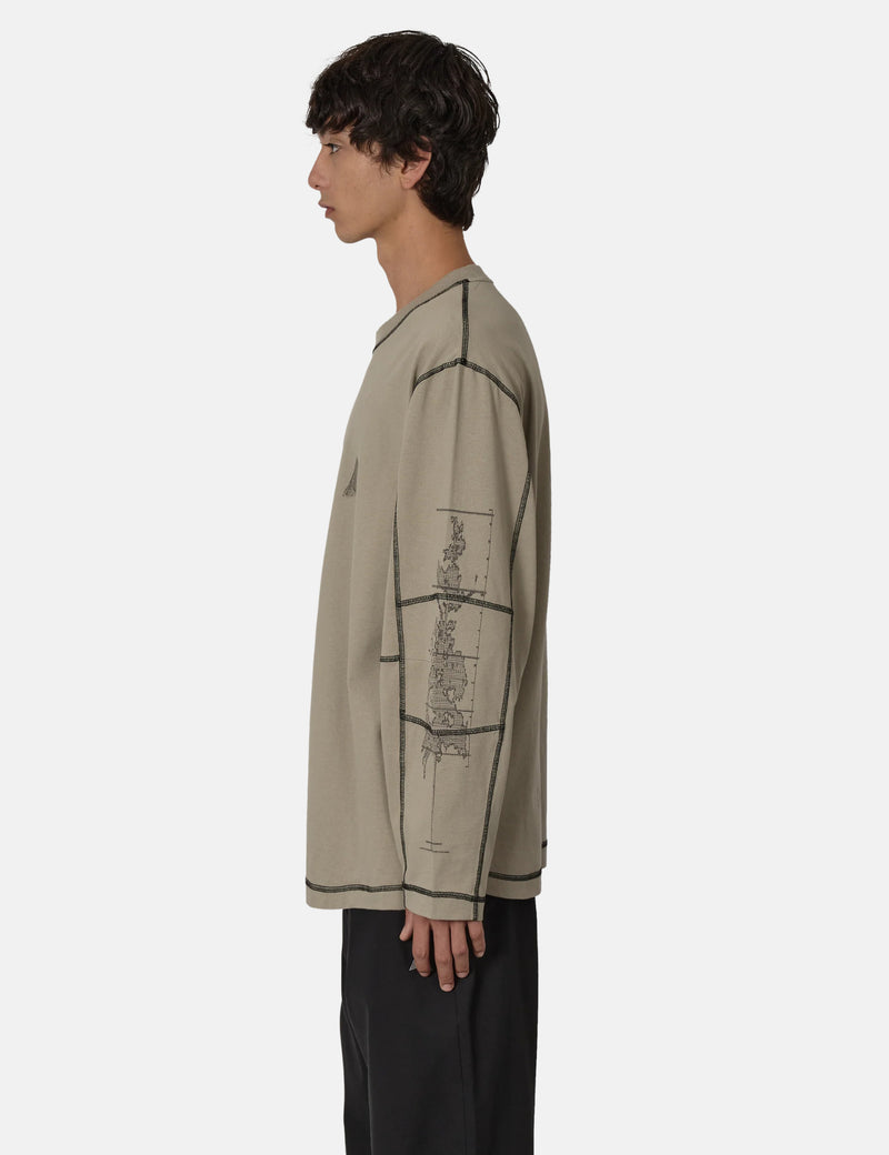 ROA Neolith Stitch Organic Long Sleeve T-Shirt - Pale Green