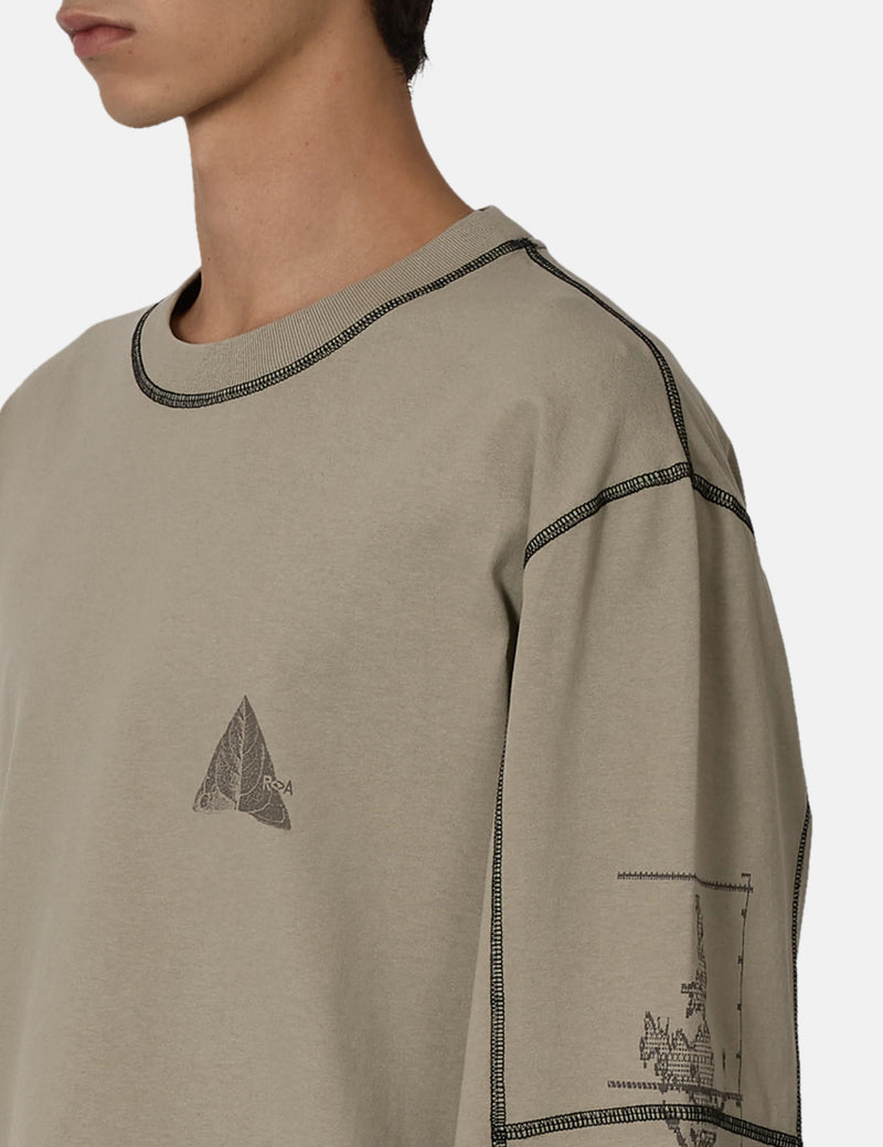 ROA Neolith Stitch Organic Long Sleeve T-Shirt - Pale Green