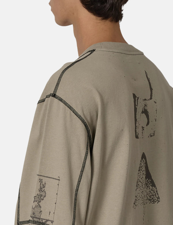 ROA Neolith Stitch Organic Long Sleeve T-Shirt - Pale Green
