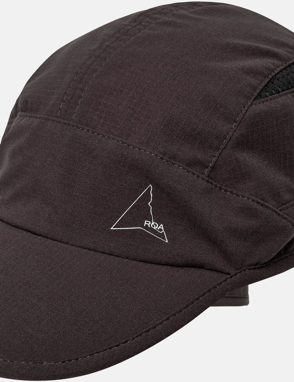 ROA Bri Open Weave Cap - Dark Brown