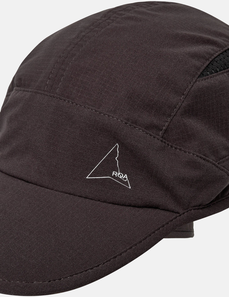 ROA Bri Open Weave Cap - Dark Brown