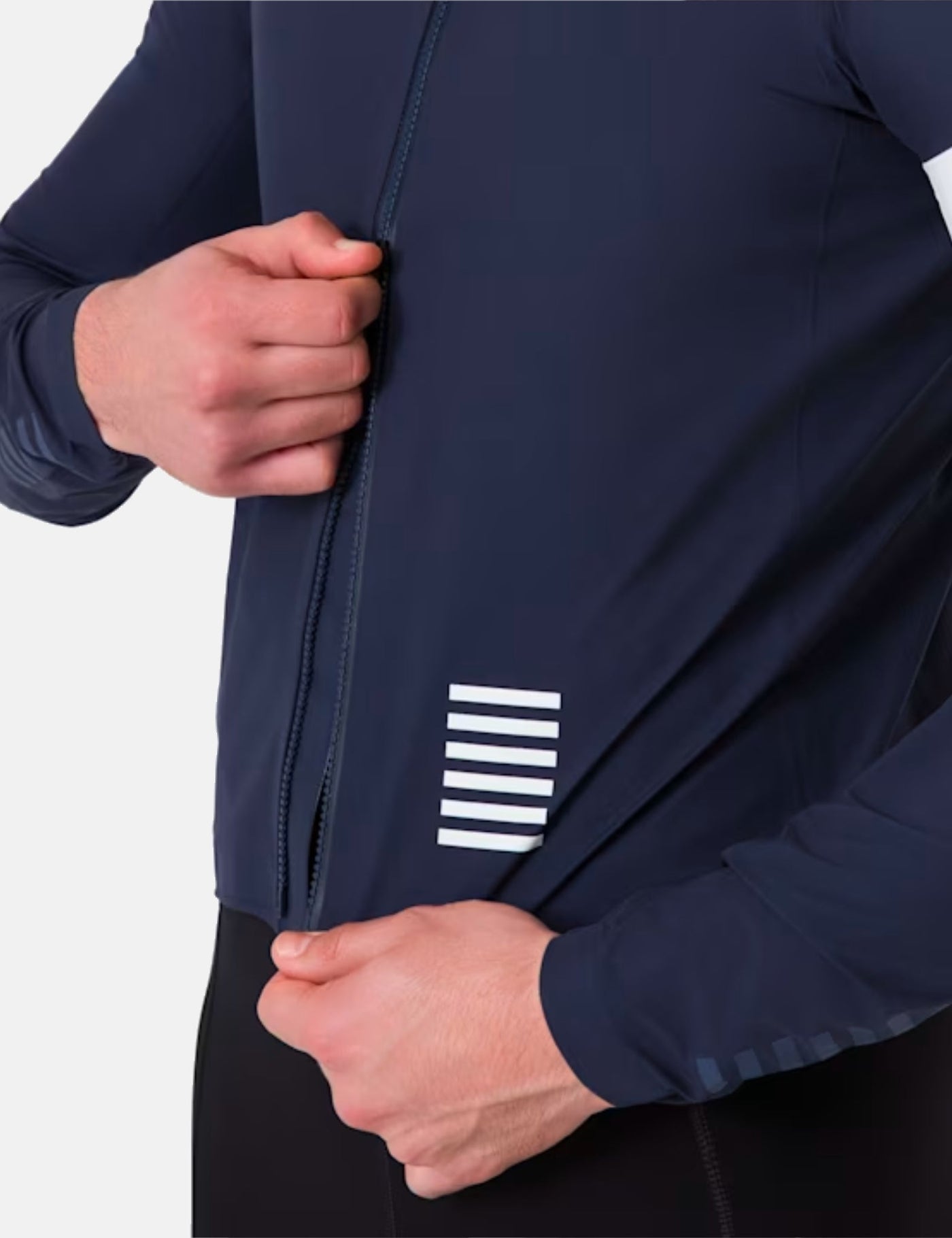 Rapha Men's Pro Team GORE-TEX Rain Jacket - Dark Navy/White | Article.