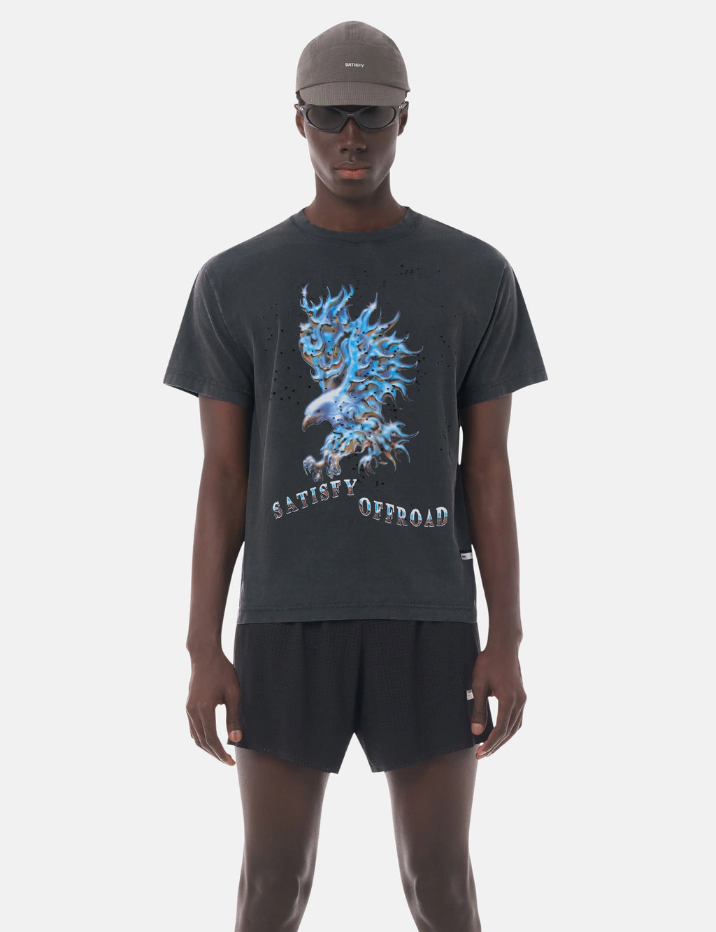 Satisfy MothTech T-Shirt (Eagle) - Aged Black – Article