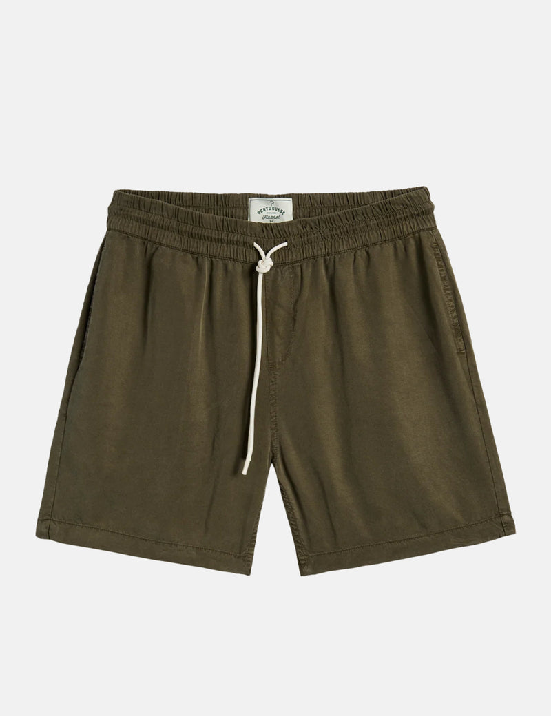 Portuguese Flannel Dogtown Shorts - Olive Green