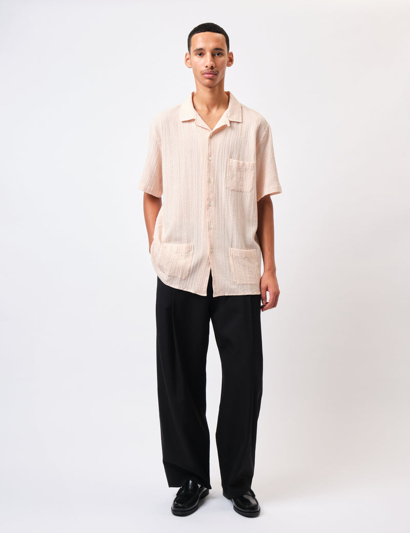 La Paz Vitória Caribean-Style Stripe Shirt - Clay