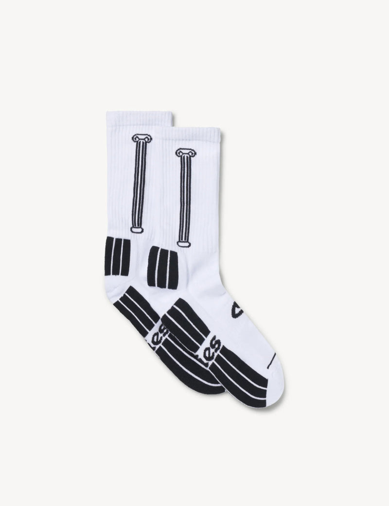 Aries Column Socks - White