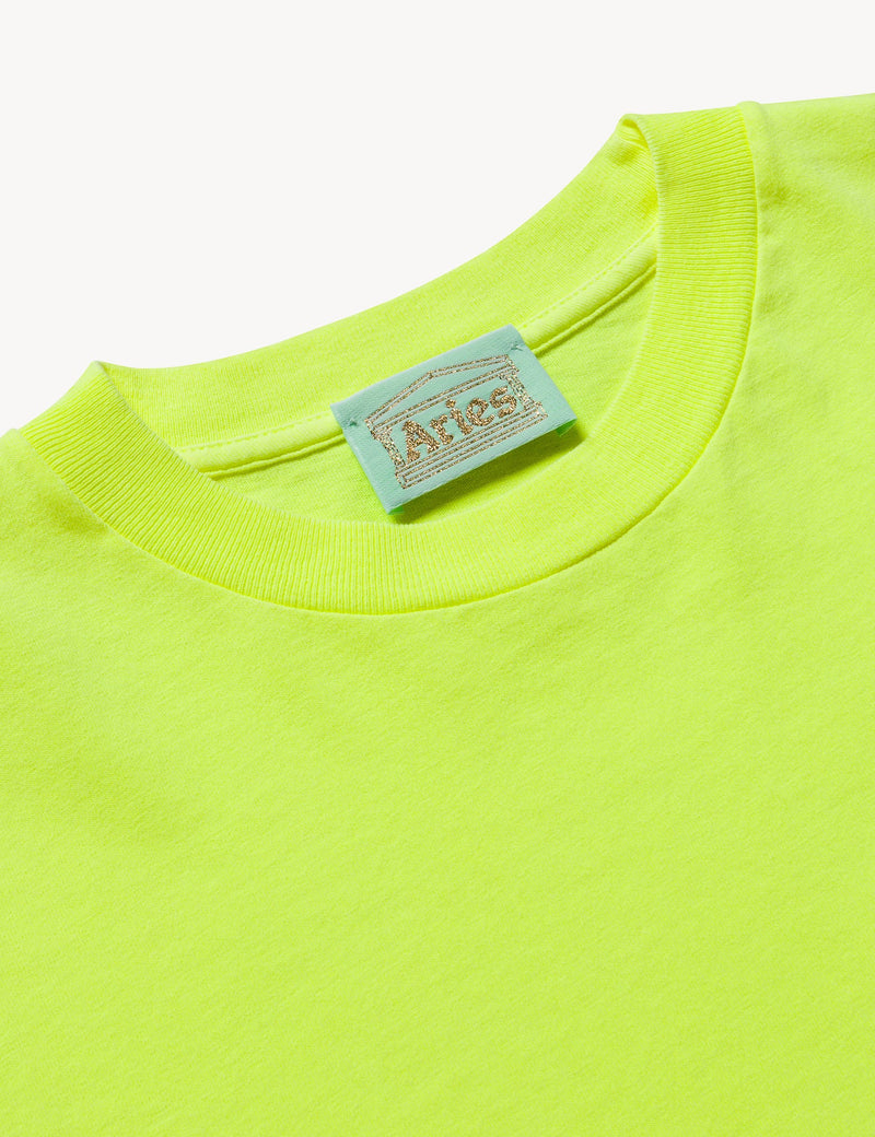 Aries Temple T-Shirt - Fluoro Yellow