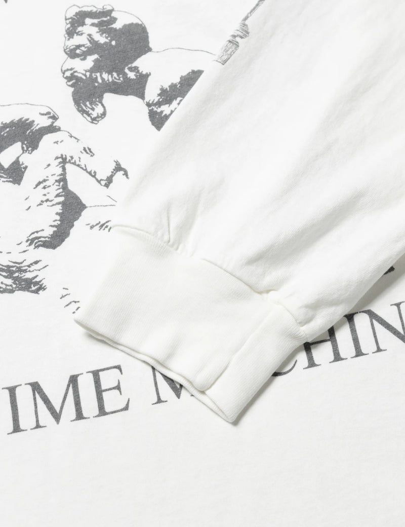 Aries Time Machine Long Sleeve T-Shirt - Ecru