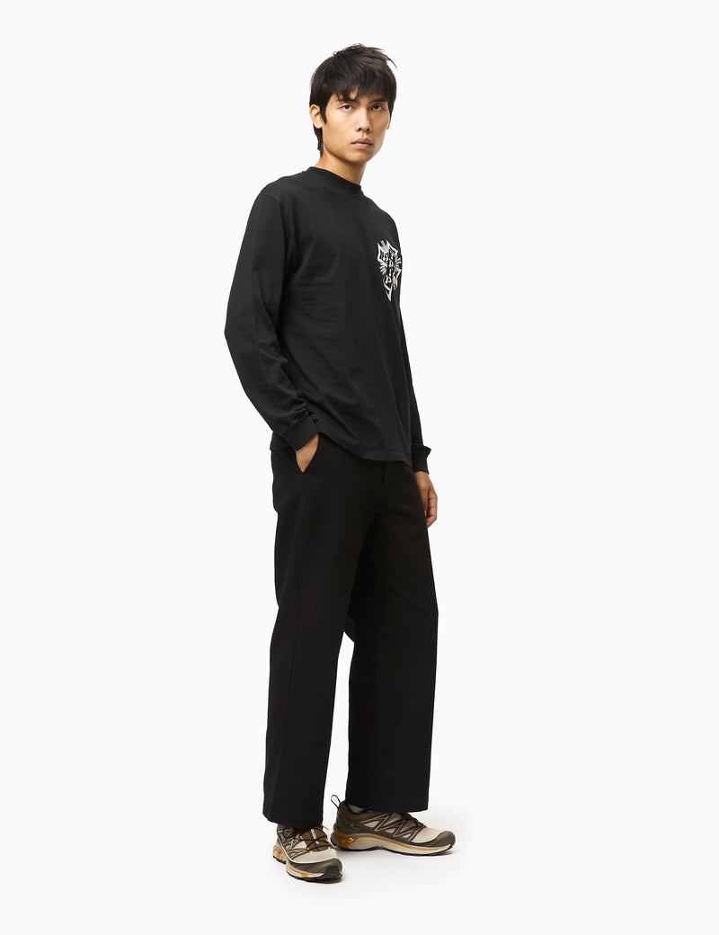 Aries Aged Lords of Art Trip Long Sleeve T-Shirt - Black