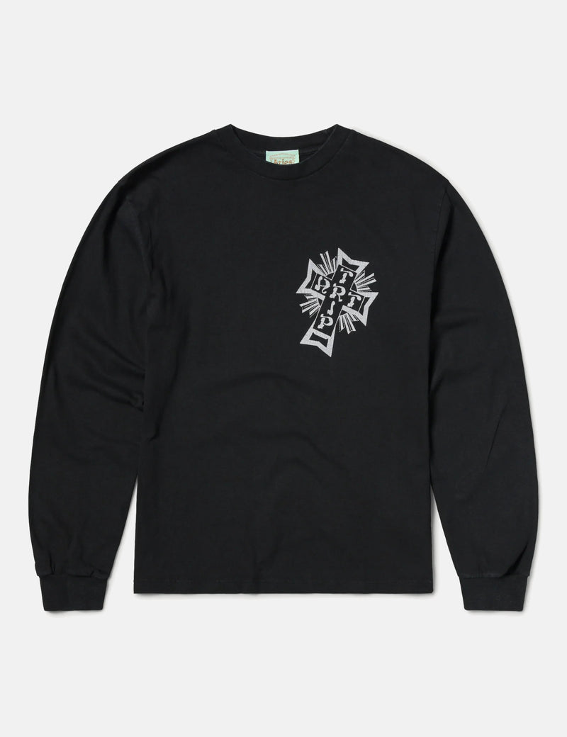 Aries Aged Lords of Art Trip Long Sleeve T-Shirt - Black