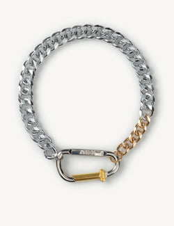 Aries Column Carabiner Silver Necklace - Silver