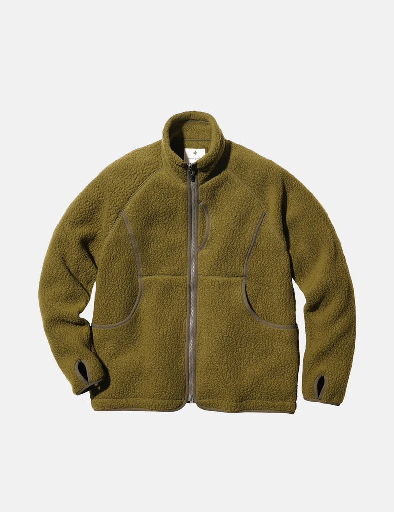 Snow Peak Thermal Boa Fleece Jacket - Olive Green