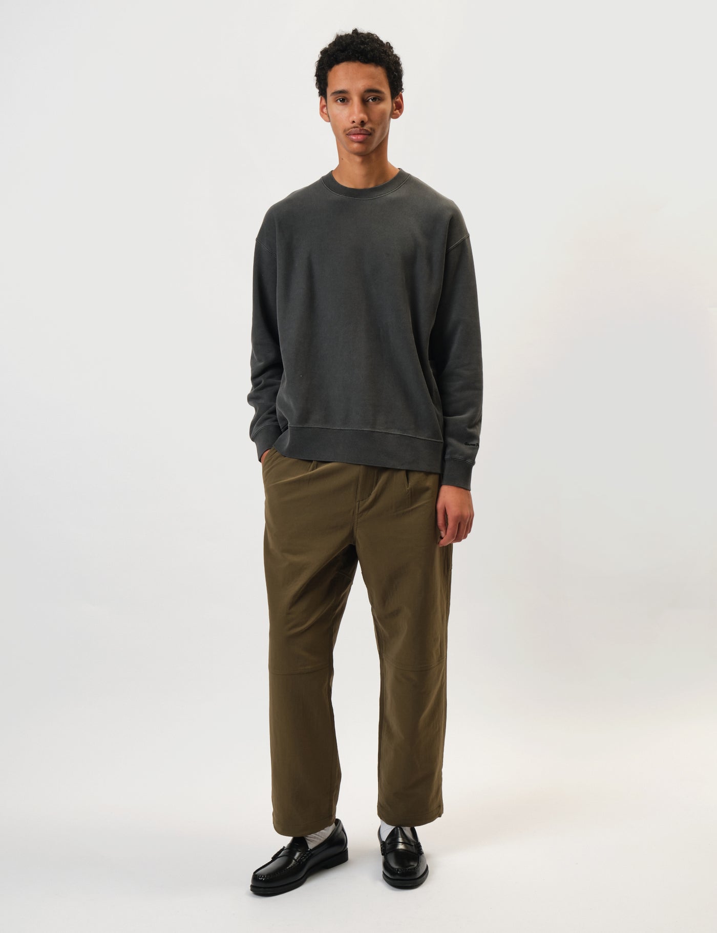 Snow Peak Garment Dyed Pullover - Charcoal Grey | Article.