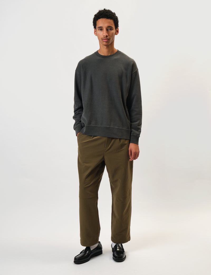 Snow Peak Garment Dyed Pullover - Charcoal Grey