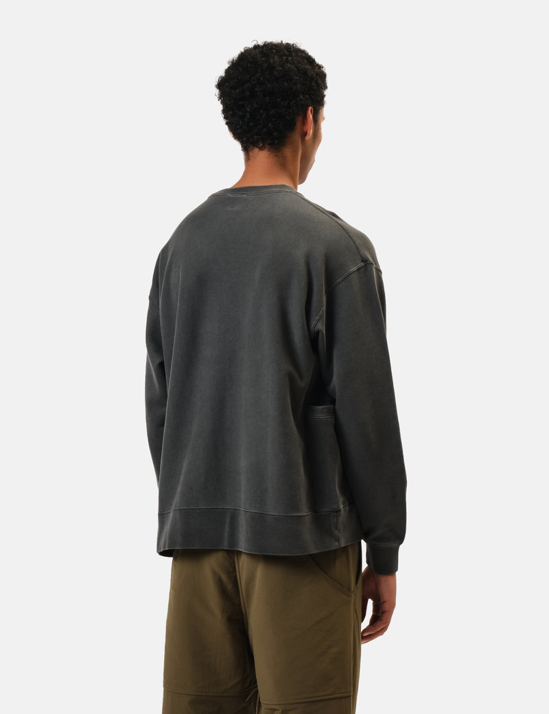 Snow Peak Garment Dyed Pullover - Charcoal Grey