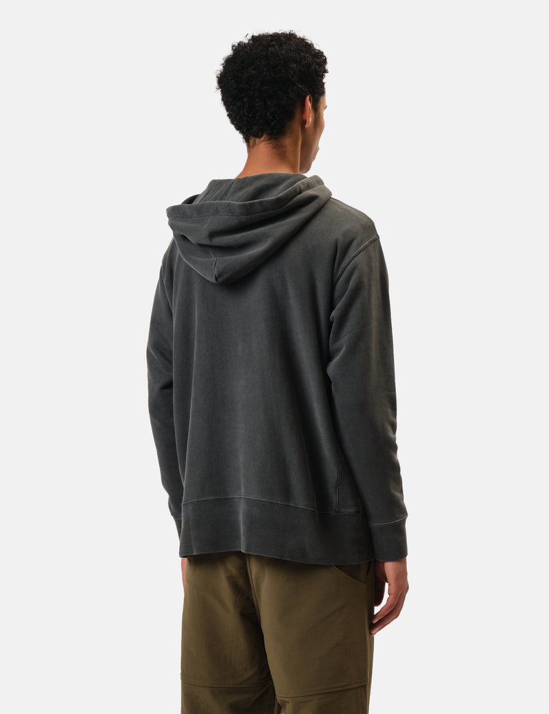Snow Peak Garment Dyed Hooded Sweatshirt - Charcoal Grey
