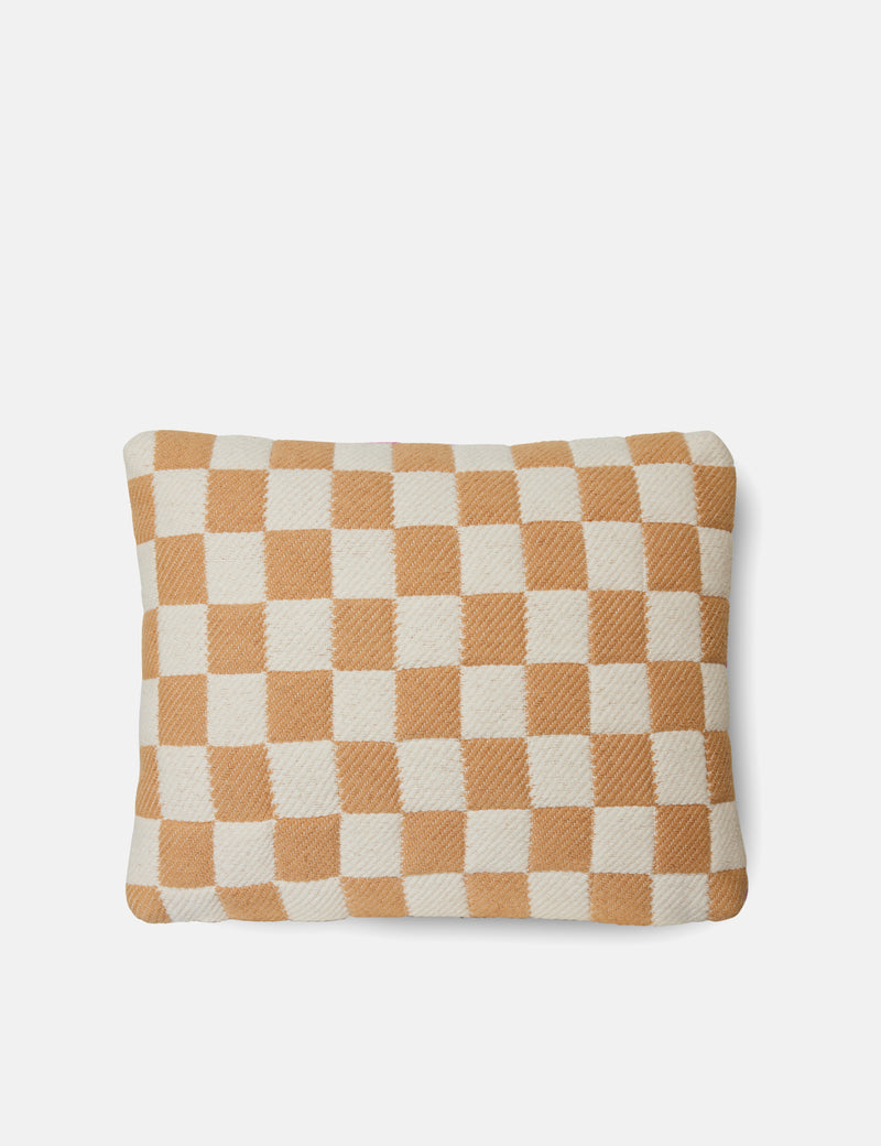 Hkliving Checkered Woven Cushion (38X48) - Grapefruit