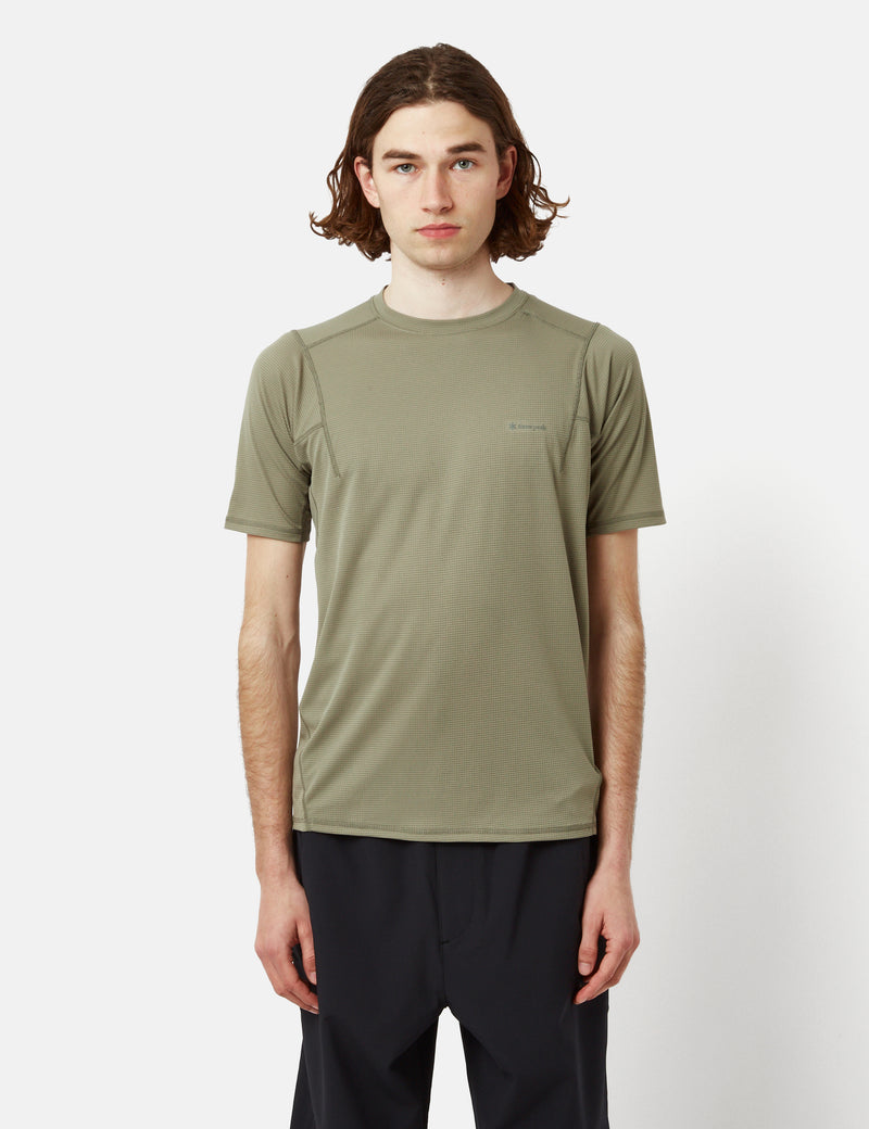 Snow Peak Power Dry T-Shirt - Khaki Brown