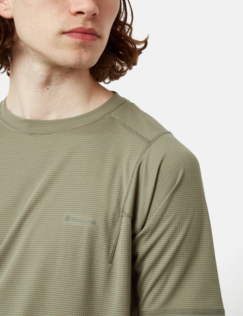 Snow Peak Power Dry T-Shirt - Khaki Brown