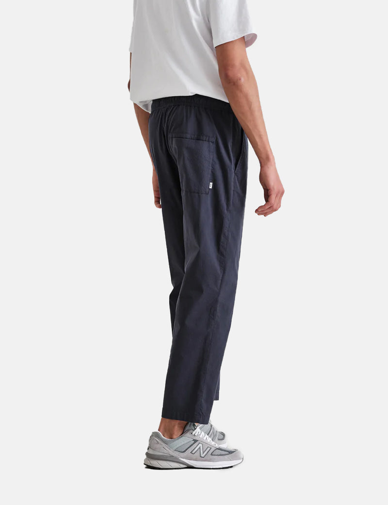 Wax London Kurt Trouser Organic Cotton Twill - Navy Blue