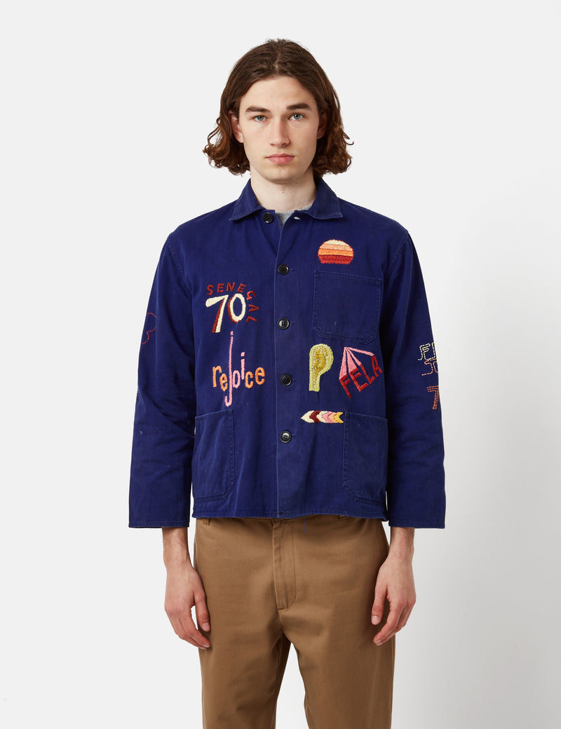 The Wolves Vintage Hand Embroidered Workwear Jacket - The Afrobeat Jacket