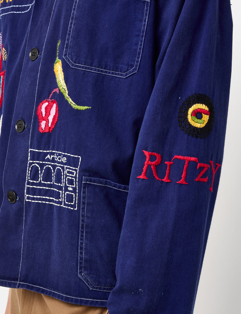 The Wolves Vintage Hand Embroidered Workwear Jacket - The Brixton Jacket