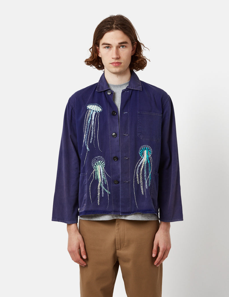 The Wolves Vintage Hand Embroidered Workwear Jacket - The Medusa Jacket