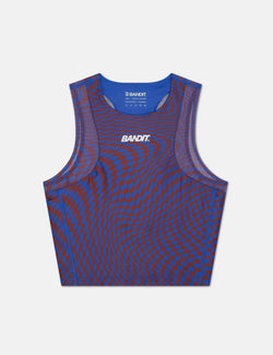 Bandit Women's Stamina Race Crop - Deep Peri Blue w/ Rust
