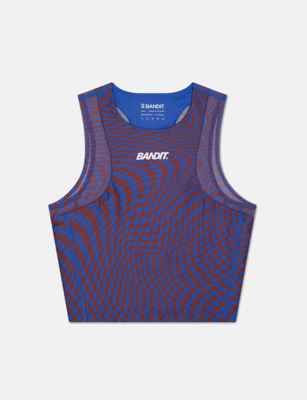 Bandit Women's Stamina Race Crop - Deep Peri Blue w/ Rust