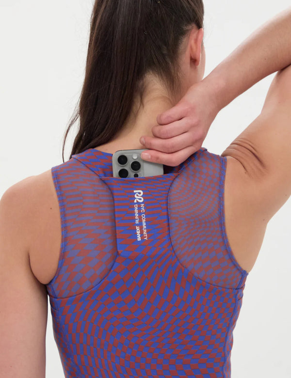 Bandit Women's Stamina Race Crop - Deep Peri Blue w/ Rust