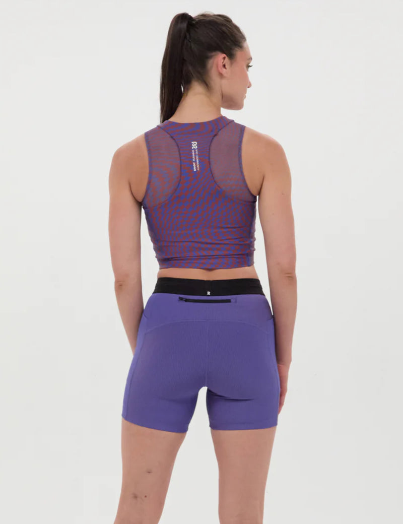 Bandit Women's Stamina Race Crop - Deep Peri Blue w/ Rust