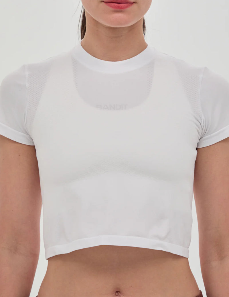 Bandit Women's Mercury Seamless Crop T-Shirt - White
