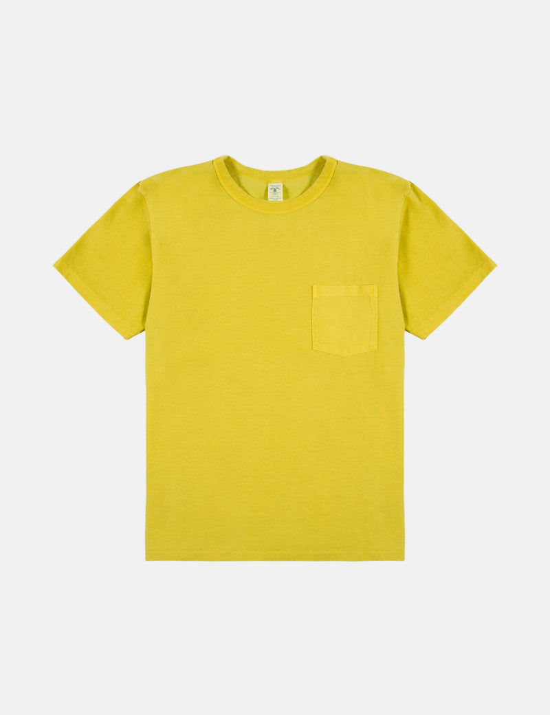 Velva Sheen Pigment Dyed USA Made T-shirt (Pocket) - Gold
