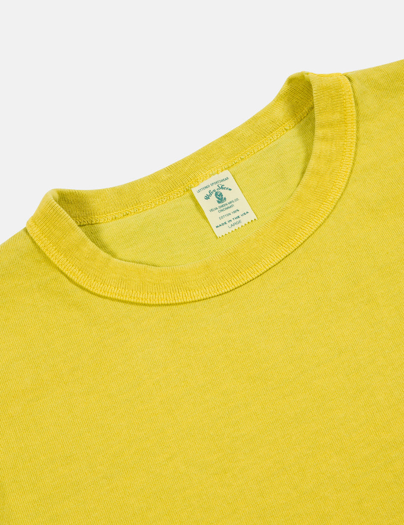 Velva Sheen Pigment Dyed USA Made T-shirt (Pocket) - Gold