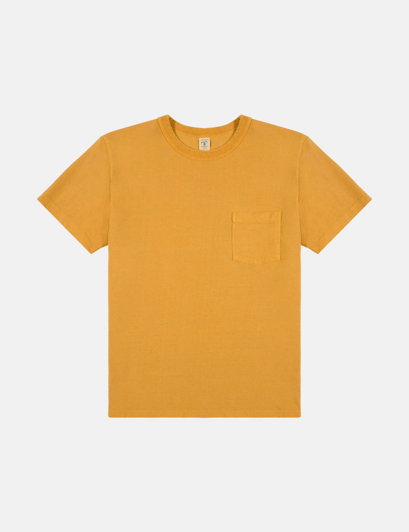 T-Shirt à Poche Velva Sheen x Article Pigment Dyed - Moutarde