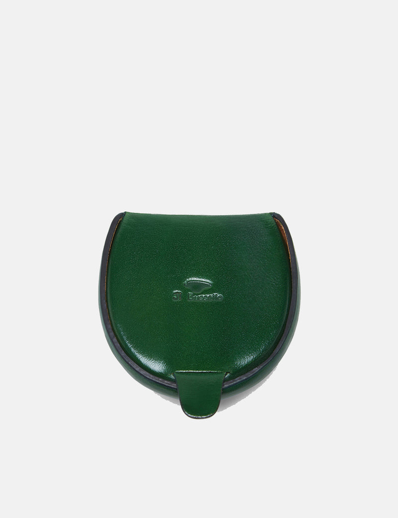 Il Bussetto Dome Coin Case (Leather) - Forest Green