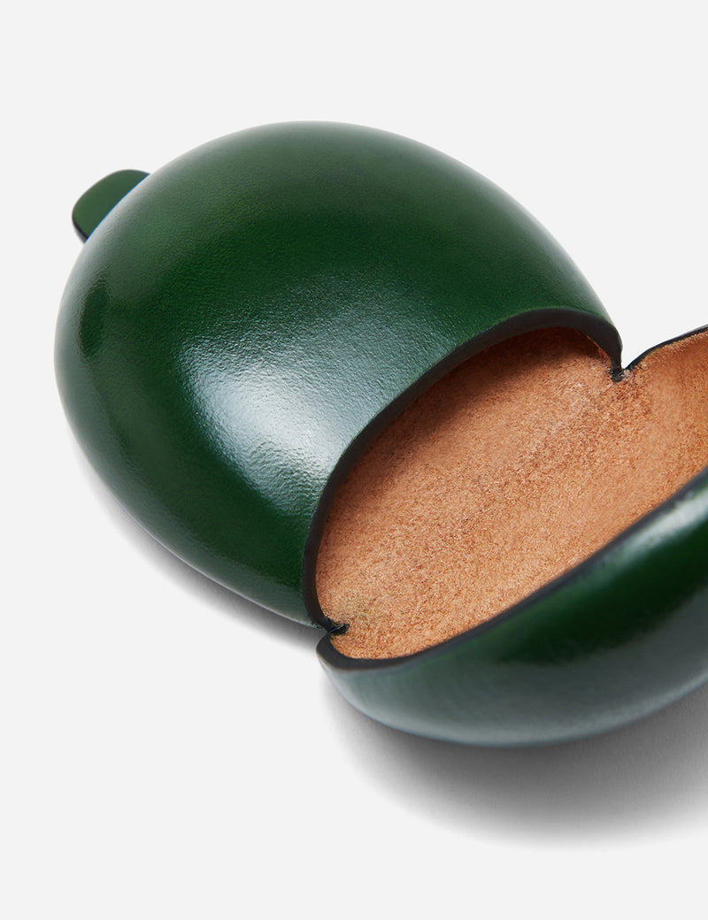 Il Bussetto Dome Coin Case (Leather) - Forest Green