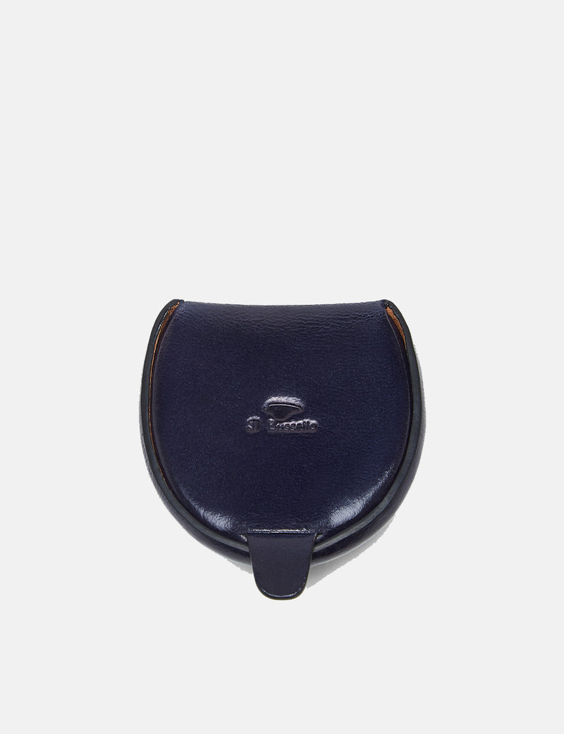 Il Bussetto Dome Coin Case (Leather) - Navy Blue