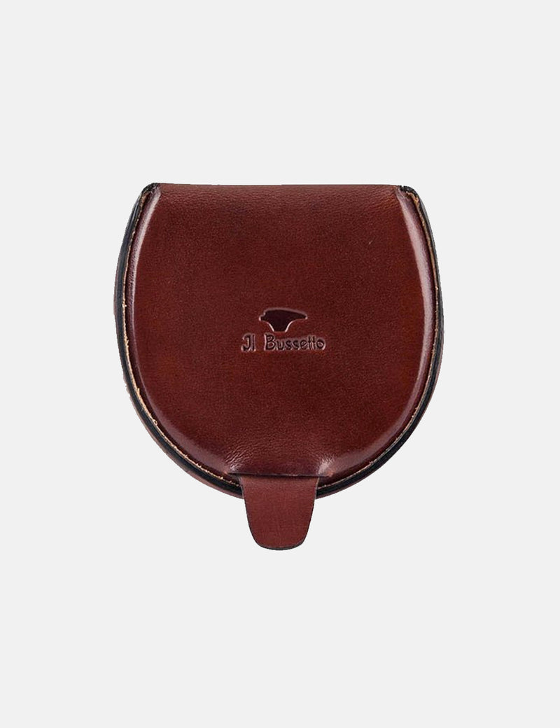 Il Bussetto Dome Coin Case (Leather) - Bordeaux Red
