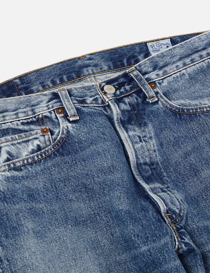 orSlow 105 90's Denim Used Jeans - Denim Blue