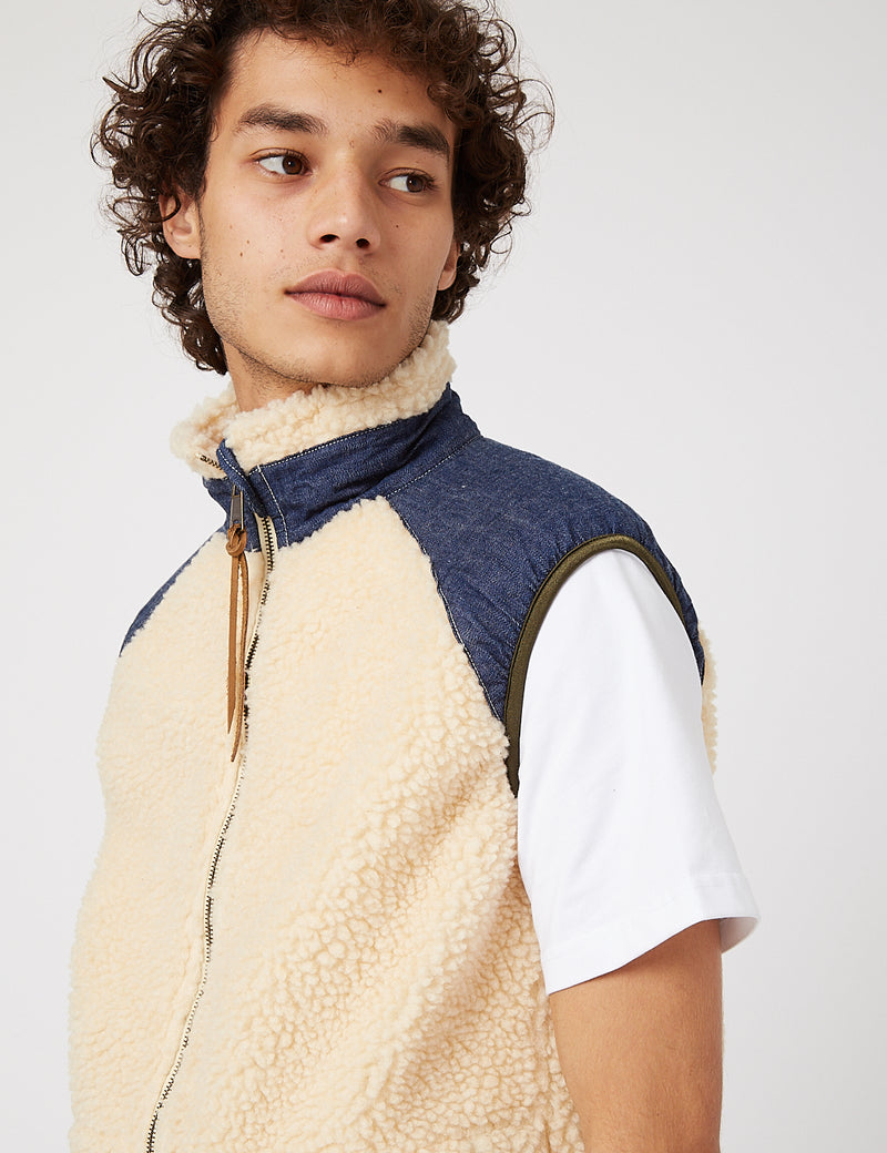 orSlow Fleece Vest - Ecru