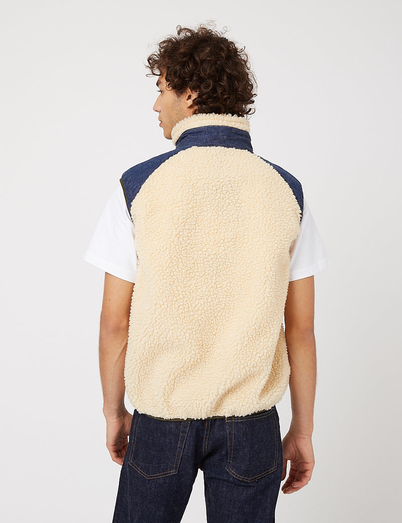 orSlow Fleece Vest - Ecru