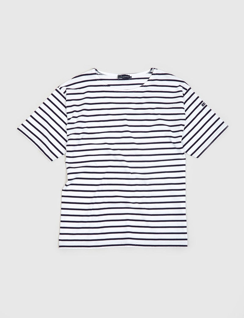 Armor Lux Theviec Breton T-shirt - White/Navy Blue - Article