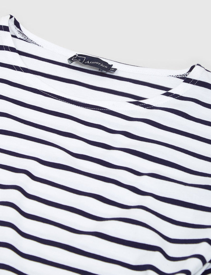 Armor Lux Theviec Breton T-shirt - White/Navy Blue - Article