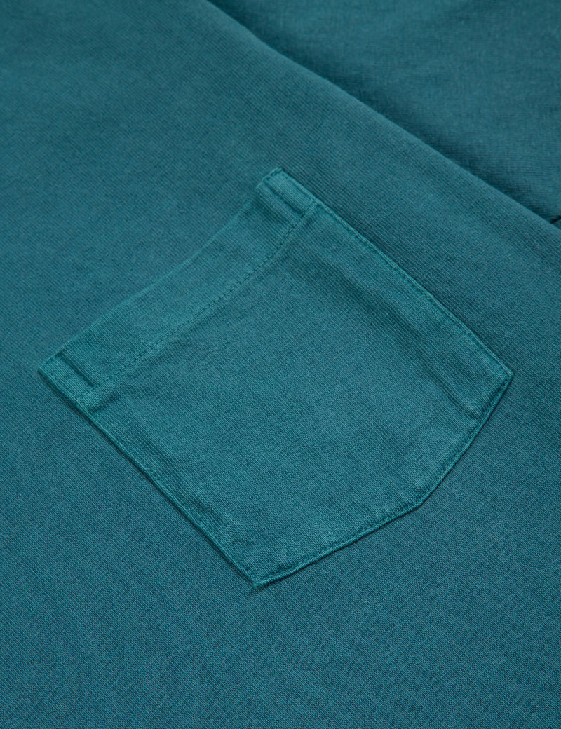 Velva Sheen x Article Pigment Dyed Pocket T-Shirt - Bottle Green