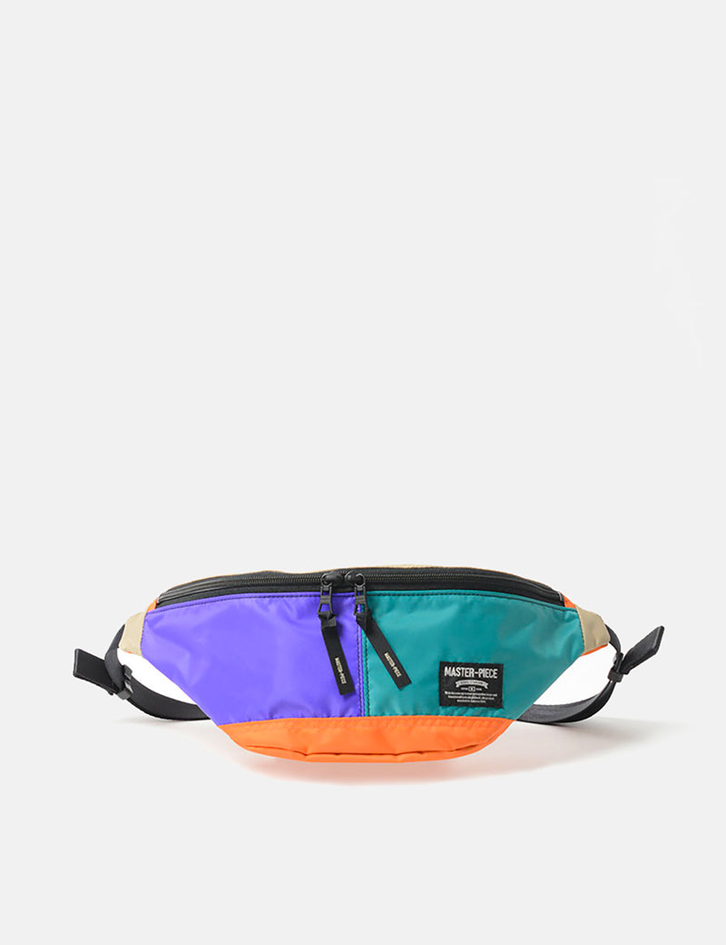 Master-Piece Rush Waist Bag (02220) - Purple/Turquoise/Orange