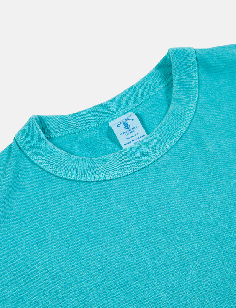 Velva Sheen x Article Pigment Dyed Pocket T-Shirt - Teal
