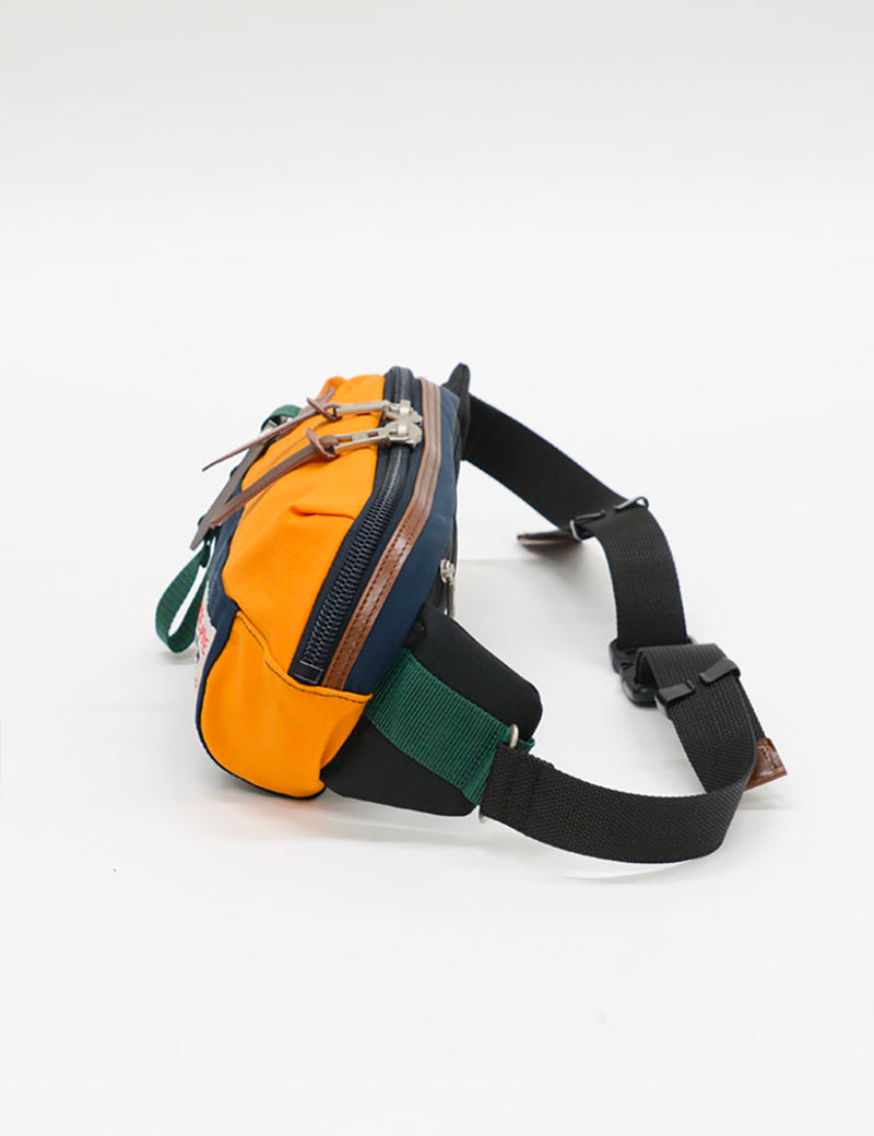 Master-Piece Link Waist Bag (02346) - Navy Blue/Orange
