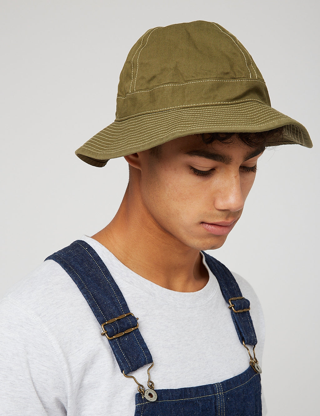 orSlow US Navy Herringbone Military Hat Green